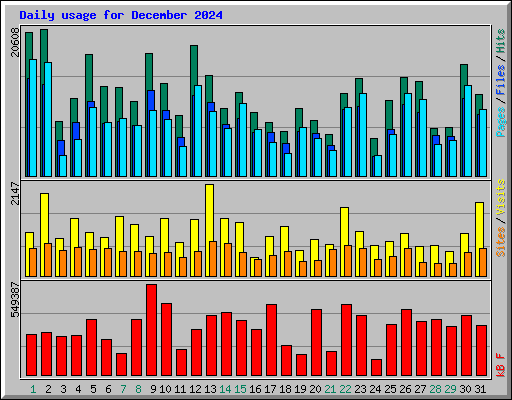 Daily usage for December 2024