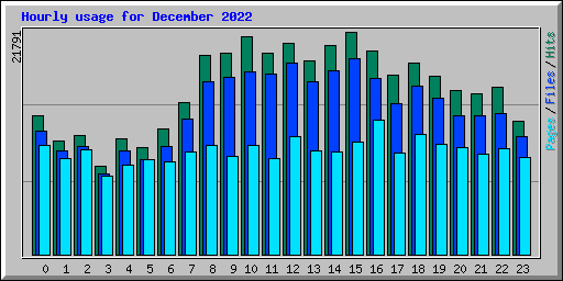 Hourly usage for December 2022