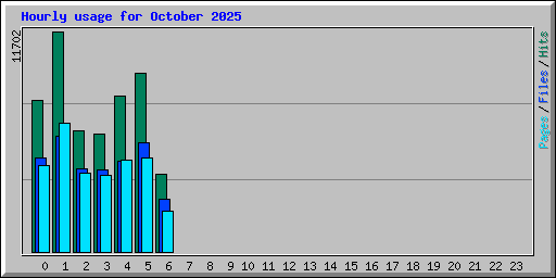 Hourly usage for October 2025