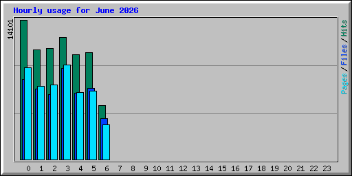 Hourly usage for June 2026